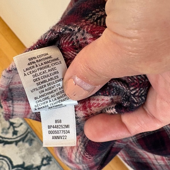 BP Red and Black Casual Button Down Shirt - Picture 4 of 5